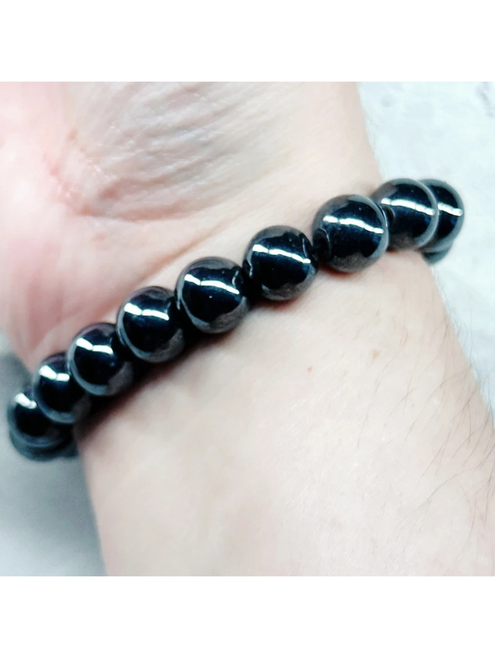 1068mc. Gray Magnet Stretch Bracelet